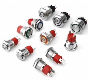 High current metal button 16mm, 19mm, and 22mm with light starting power support 10A 15A self resetting self-locking switch